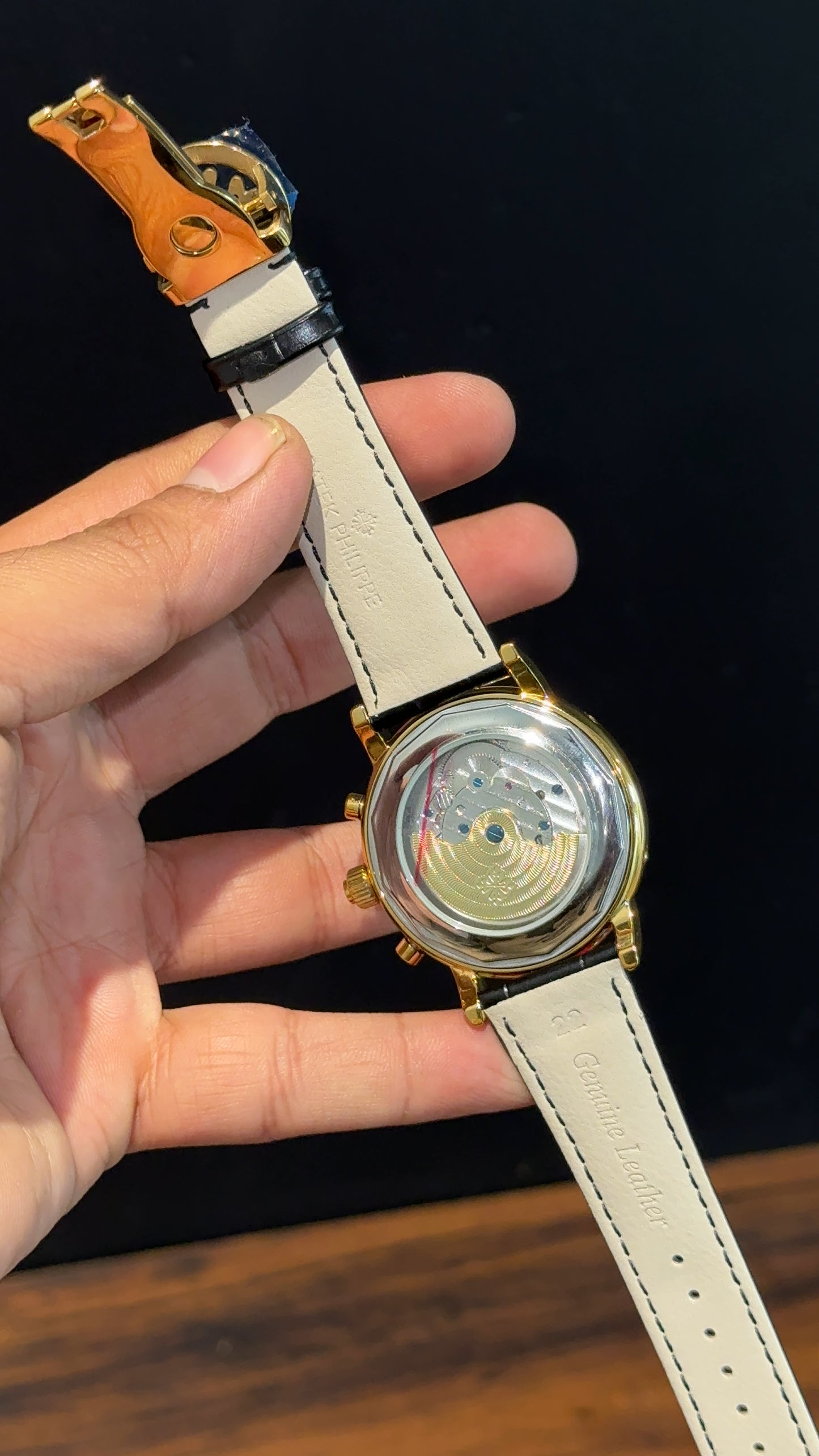 Patek Century | Auto | Gold Case | Blue Dial | Black Leather Strap