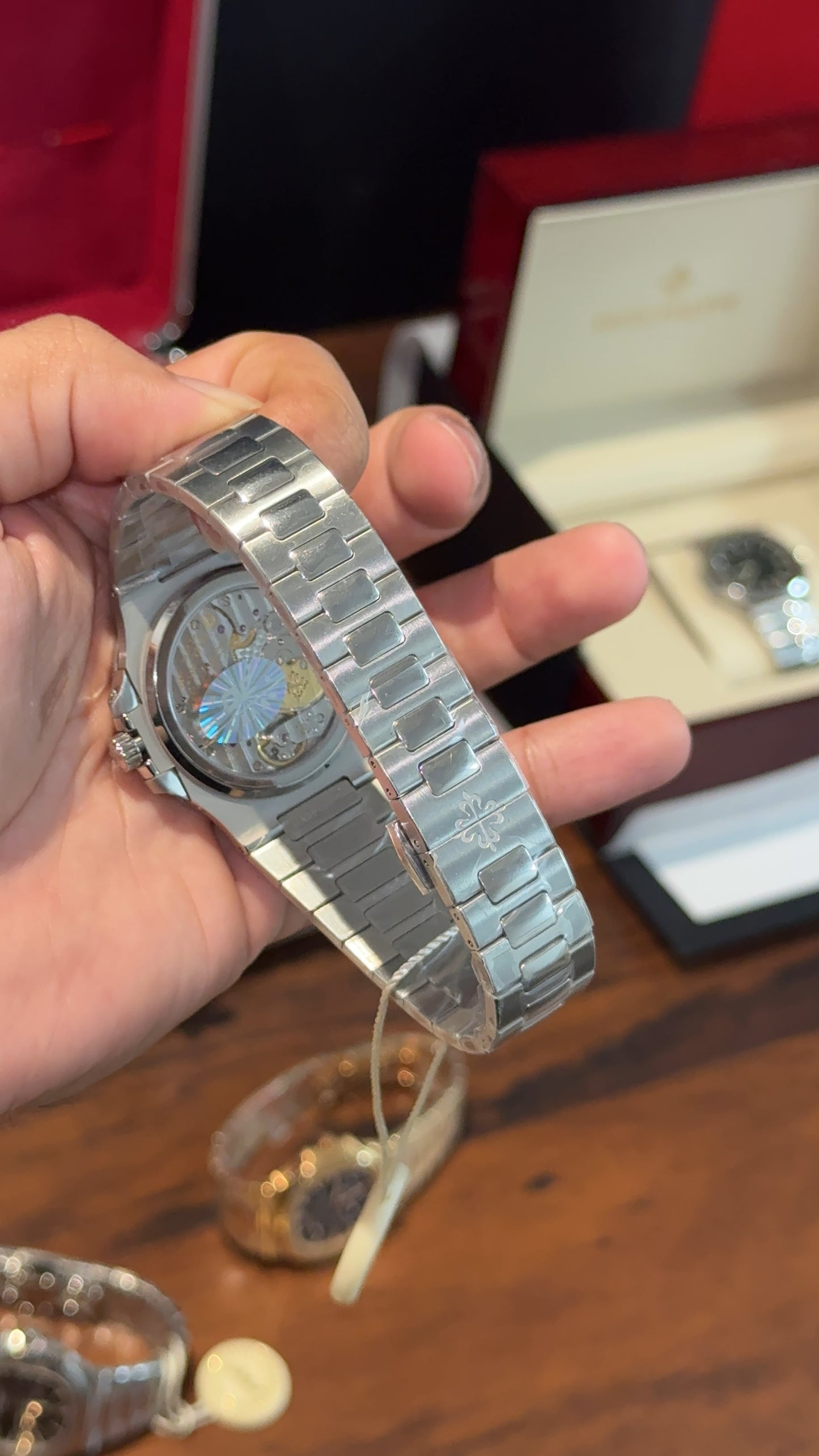 Premium Patek | Silver Chain | Chrono | Blue Dial