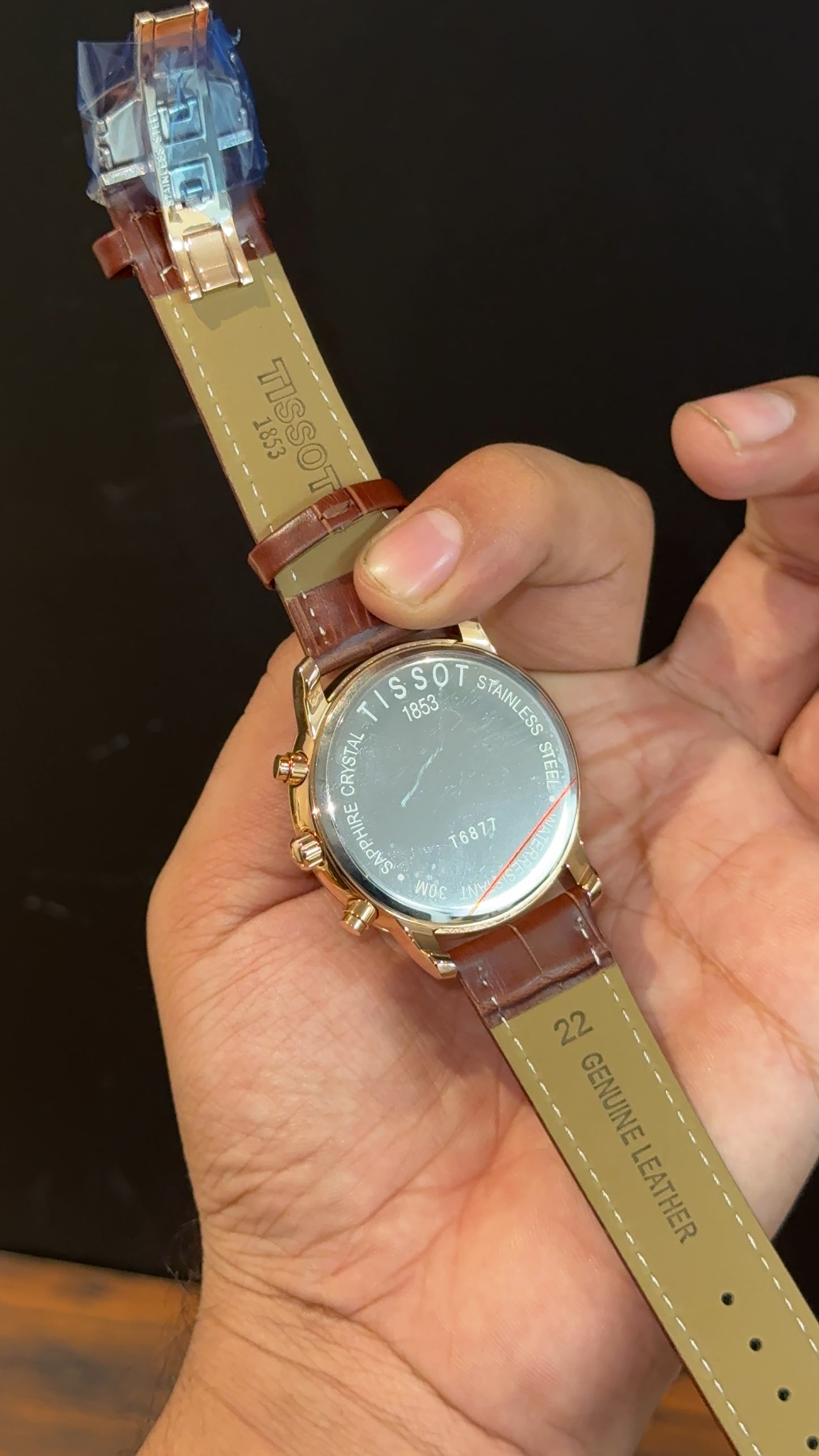 Tissot Rose | Chrono | Brown Leather Strap | White Dial