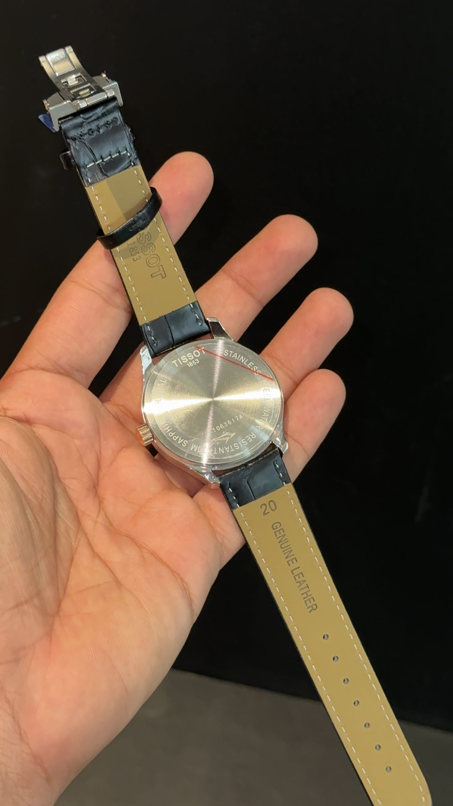 Tissot Rose | Black Leather Strap | Black Rose Black Dial