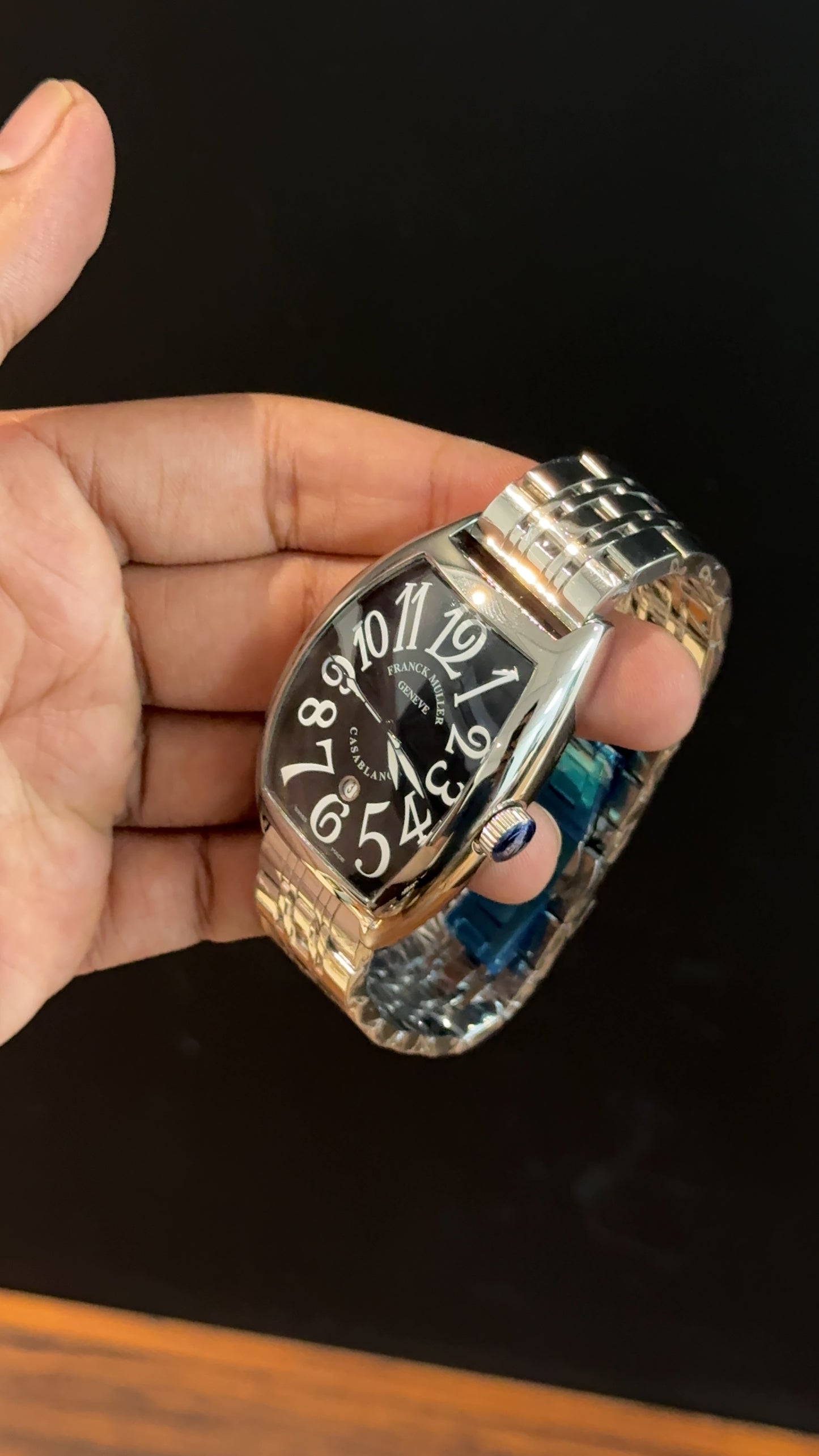 Franck muller | Silver Chain | Black Dial