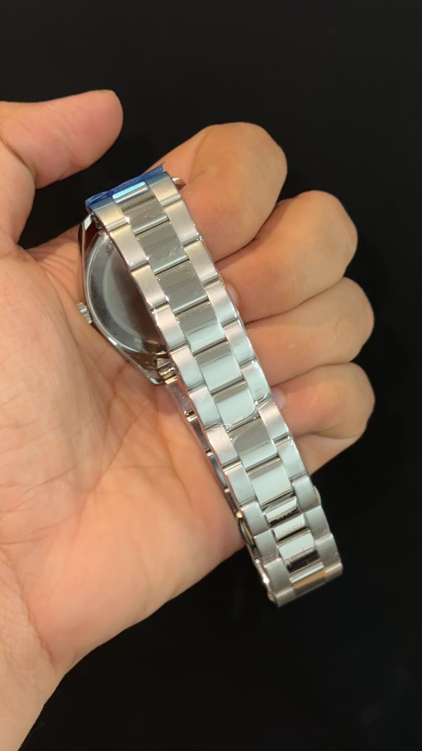 Tissot | Silver Oyester Chain | Black Dial