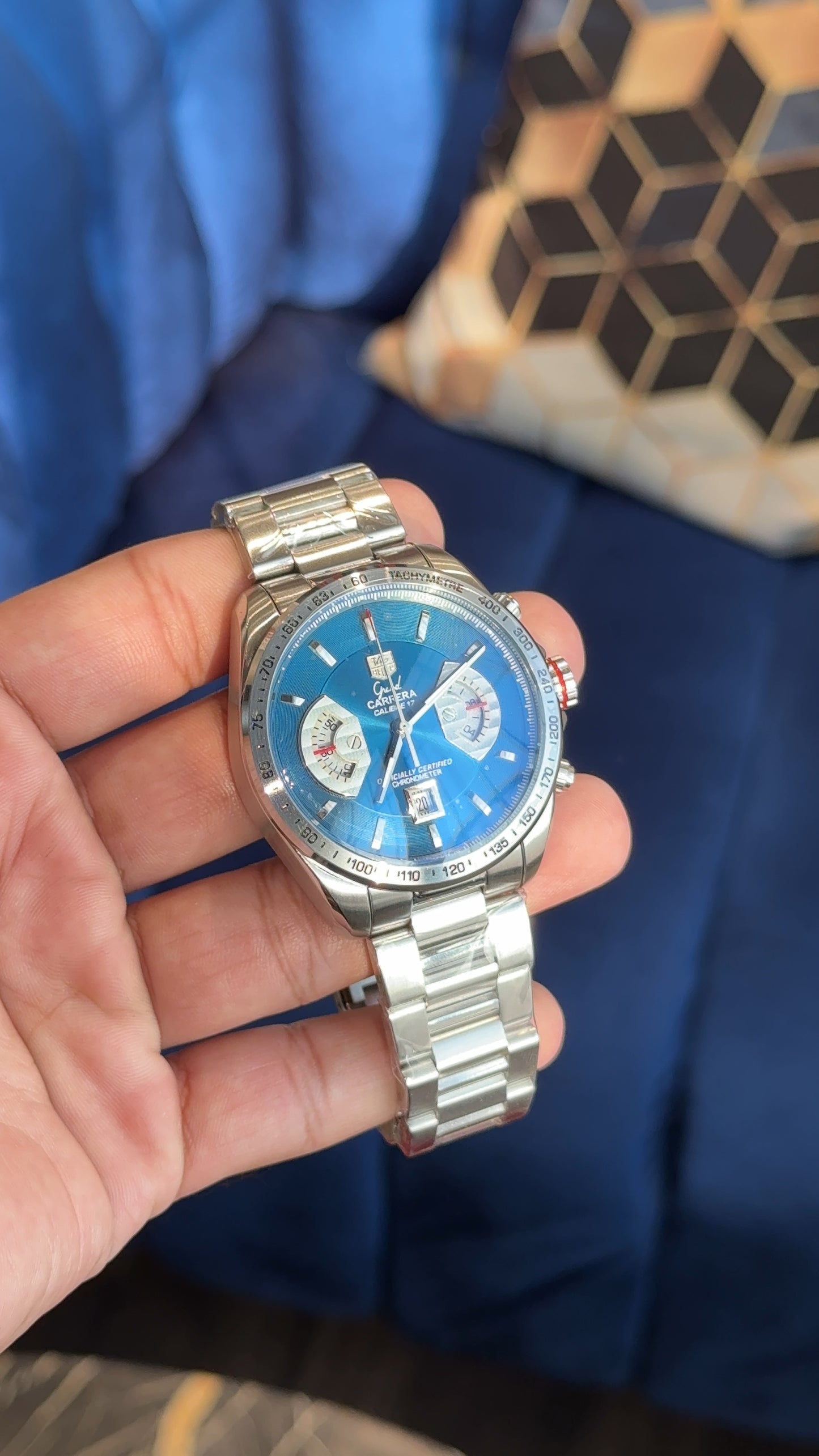 Carrera | Calibre 17 | Silver Chain | Blue Dial