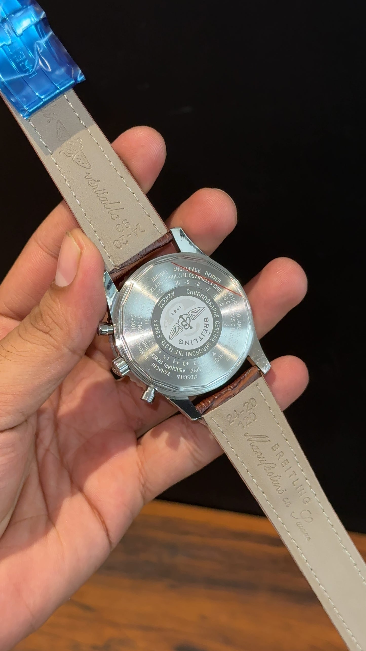 Brietling | Brown Leather Strap |Chrono | White Dial