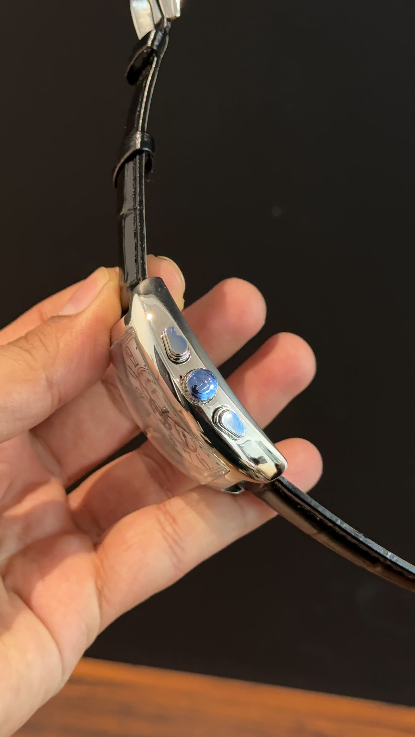 Franck muller | Black Leather Strap | Blue Dial