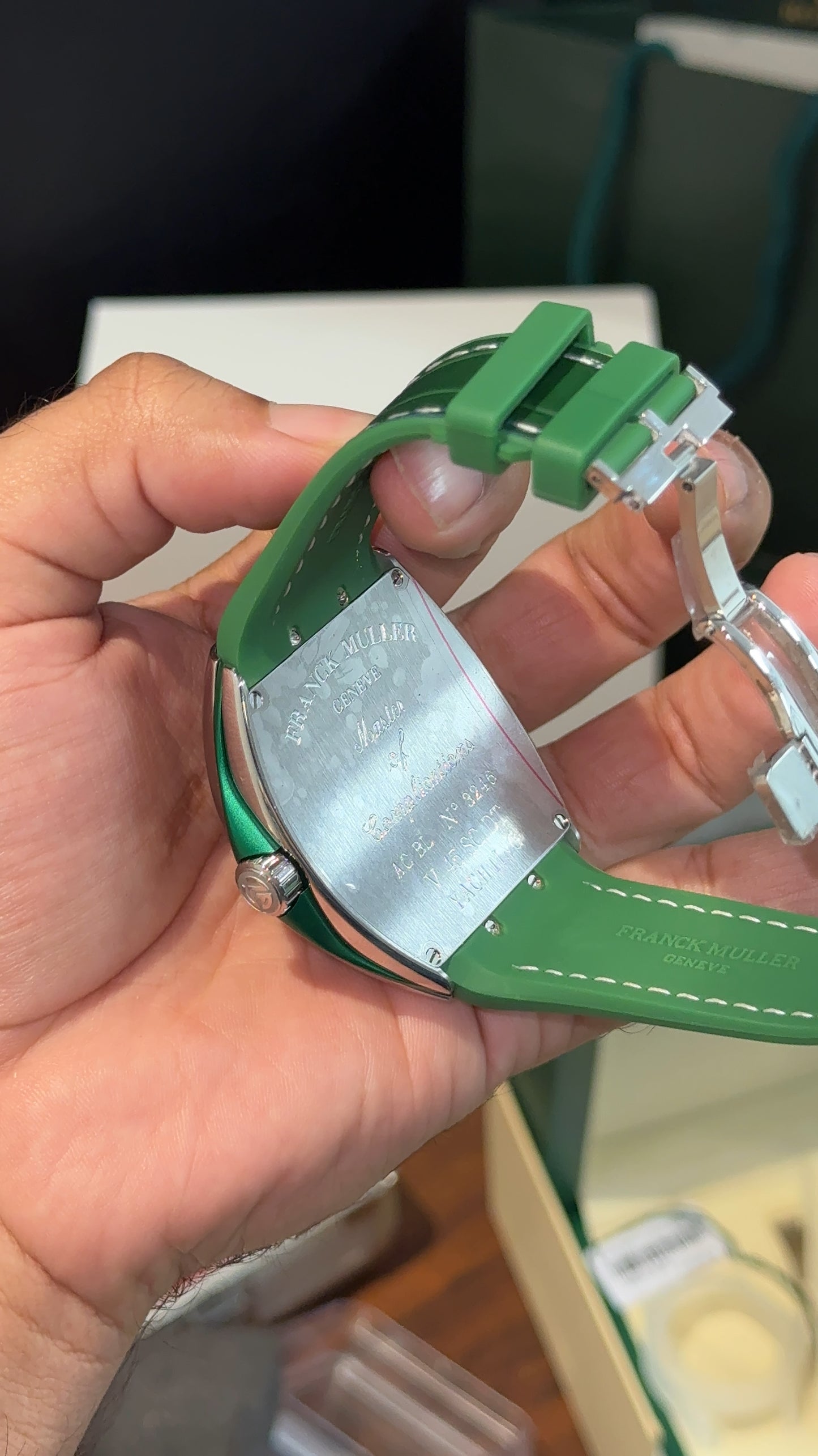 Premium Franck Muller | Leather | Silicone Strap | Green Dial