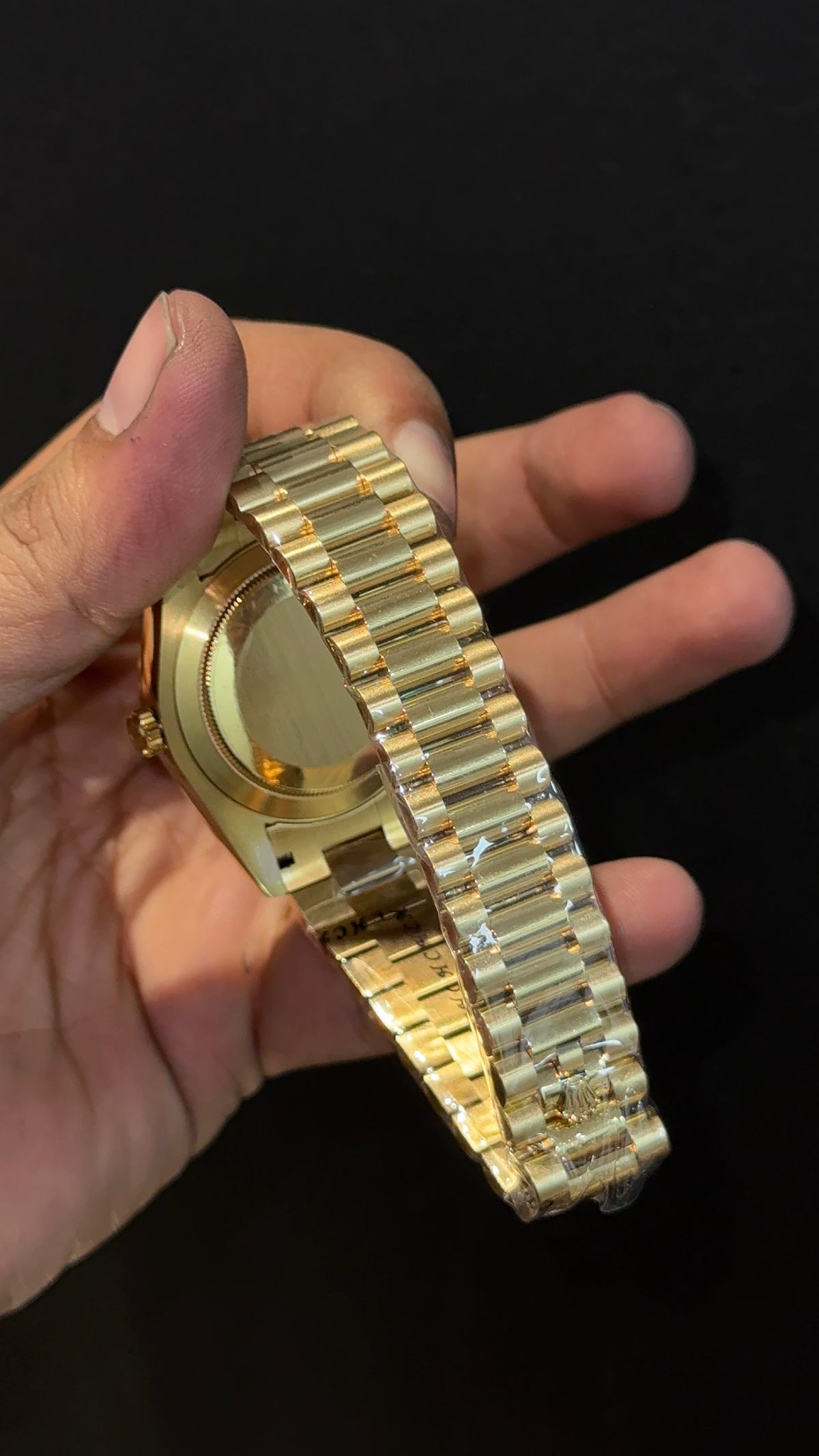 Premium Daydate | Gold Chain | White Diamond Dial