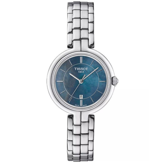 Tissot Women’s Quartz Swiss Made Silver Stainless Steel Black Mother Of Pearl Dial 30mm Watch T094.210.11.121.00