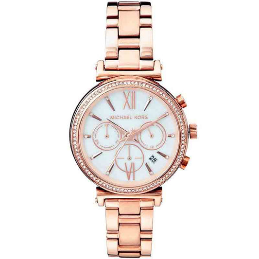 Michael Kors Women’s Quartz Stainless Steel Mother of Pearl Dial 39mm Watch MK6576