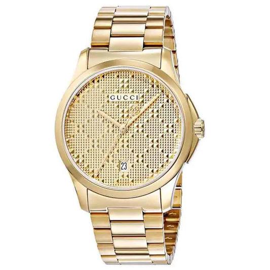 Gucci Unisexe | Quartz Stainless Steel Gold Dial 38mm YA126461