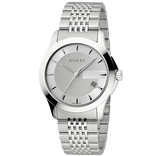 Gucci Men’s | Quartz Stainless Steel Silver Dial 38mm YA126401
