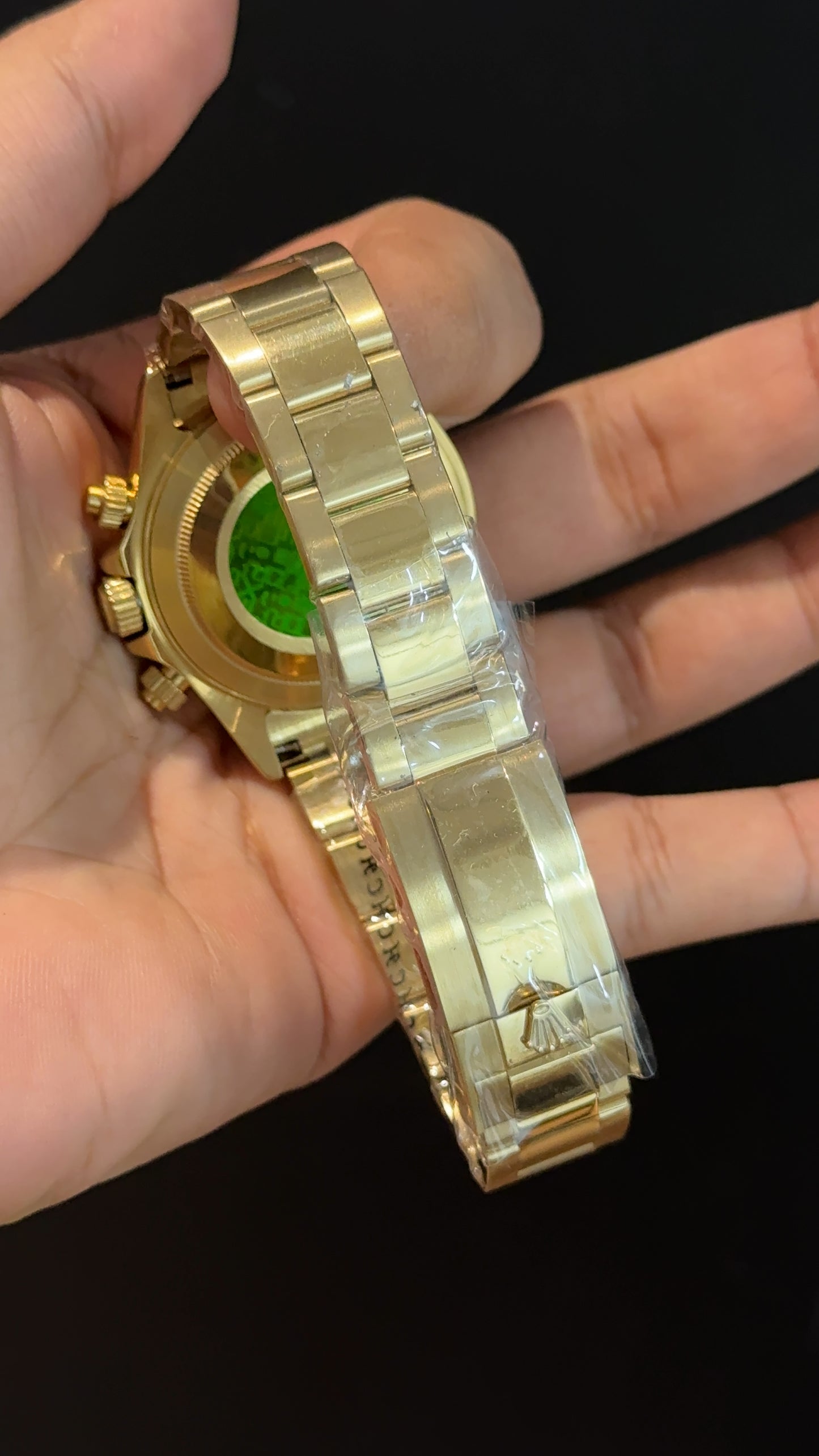 Daytona | Gold Chain | Chrono | Black Dial