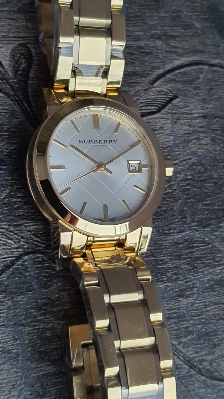 Burberry Women’s White Dial Gold-tone 34mm – BU-9103