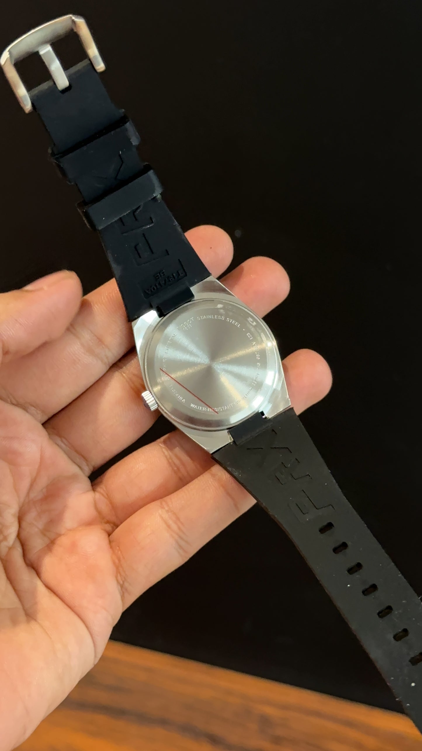 Tissot Prx | Silver Case | Black Silcone Strap | Sky Blue Dial