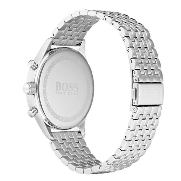 Hugo Boss Men’s Chronograph Quartz Stainless Steel Blue Dial 44mm Watch 1513653