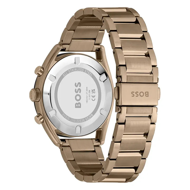 Hugo Boss Men’s Chronograph Quartz Beige Stainless Steel Olive Green Dial 44mm 1514094