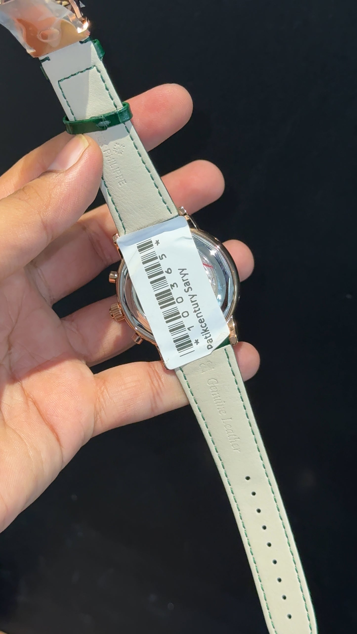 Patek Century | Auto | Rose Case | Green Dial | Green Leather Strap - twentyfour