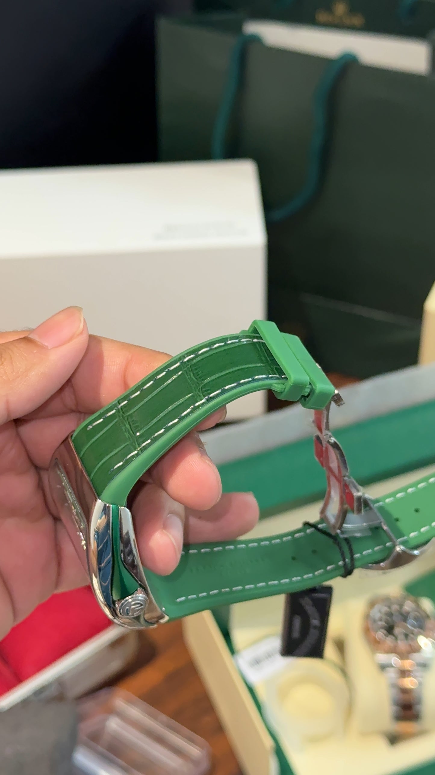 Premium Franck Muller | Leather | Silicone Strap | Green Dial