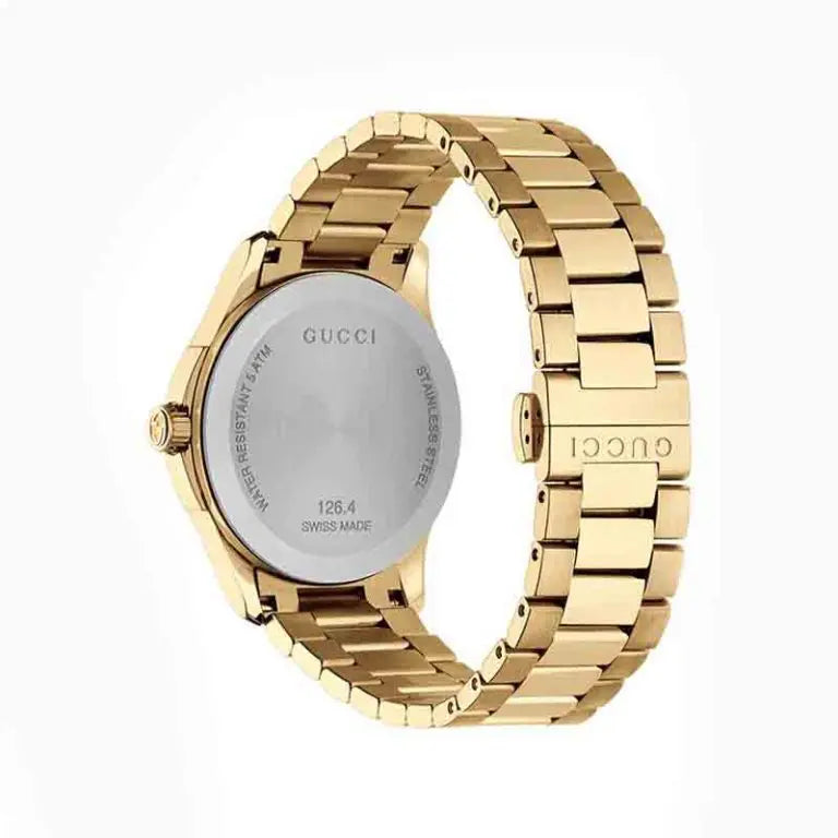 Gucci Unisexe | Quartz Stainless Steel Gold Dial 38mm YA126461