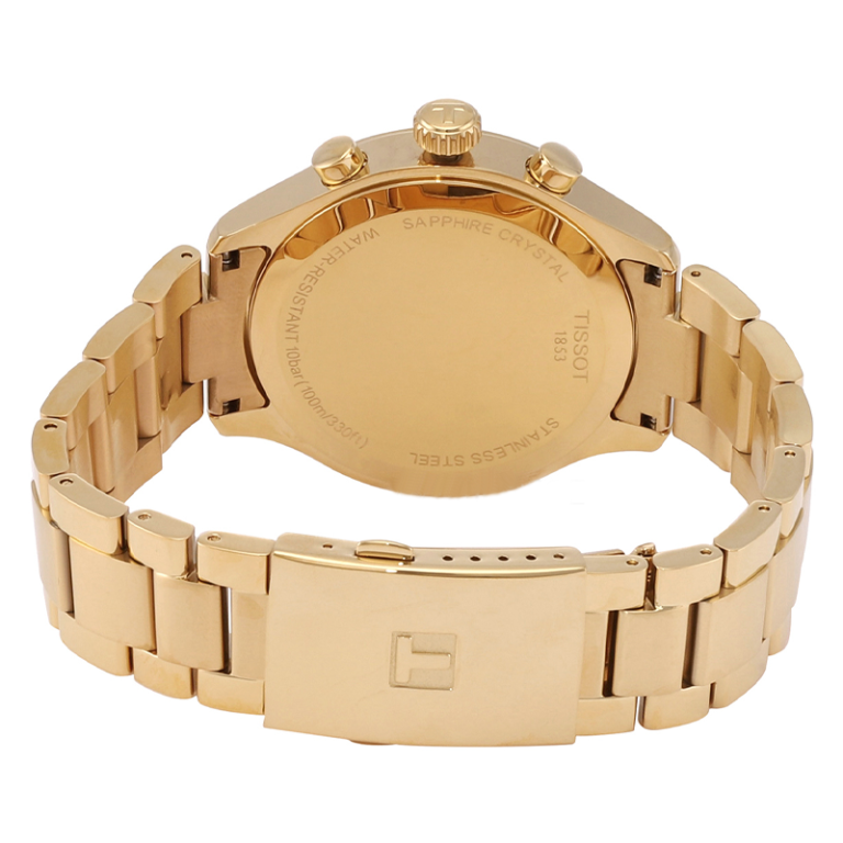 TISSOT Men’s Quartz Swiss-Made Gold Stainless Steel Black Dial 45mm Watch T116.617.33.051.00