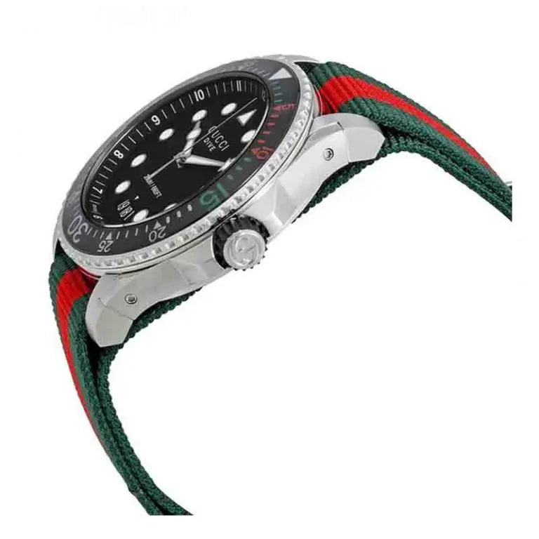 Gucci Men’s | Quartz Nylon Strap Black Dial 44mm | YA136209