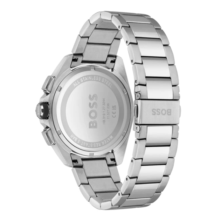 Hugo Boss Men’s Quartz Silver Stainless Steel Black Dial 44mm 1513949