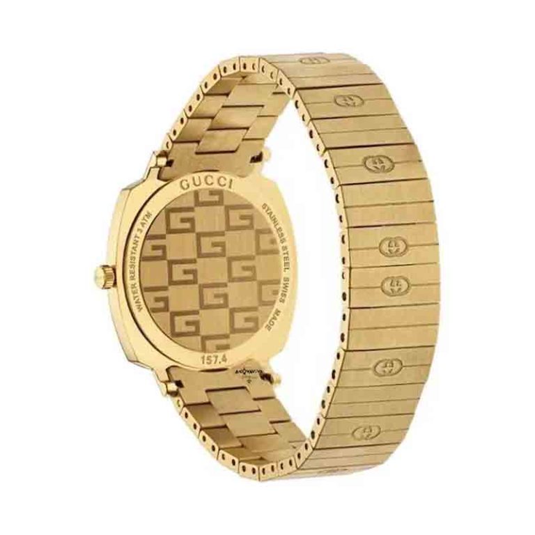 Gucci Men’s | Quartz Gold Stainless Steel White Dial | 38mm Watch | YA157409