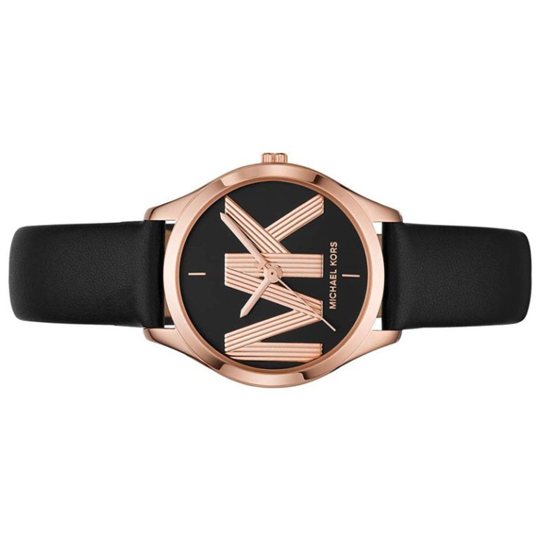 Michael Kors Women’s | Black Leather Strap Black Dial 34mm MK2860