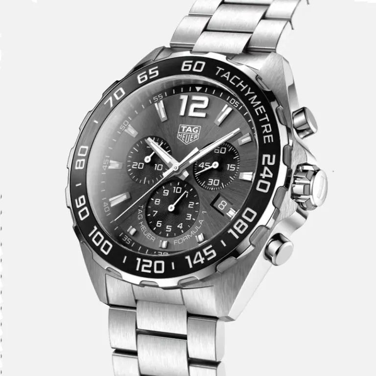 Tag Heuer Men’s Quartz Swiss Made Silver Stainless Steel Grey Dial 43mm Watch CAZ1011.BA0842 - twentyfour