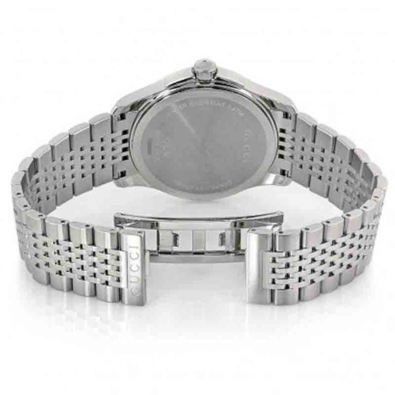 Gucci Men’s Swiss Made | Quartz Silver Stainless Steel Silver Patterned Dial 38mm | YA126404