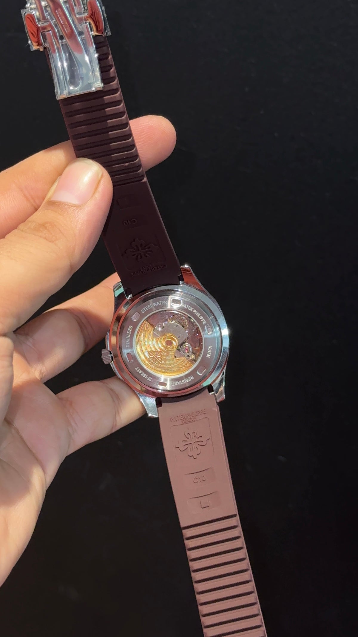 Pp Auto | Aquanaut | Brown Strap | Silver Brownish Dial