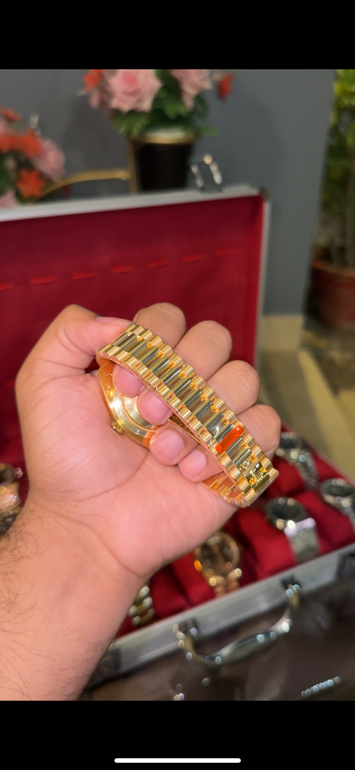 Premium Daydate | Gold Chain | Gold Dial