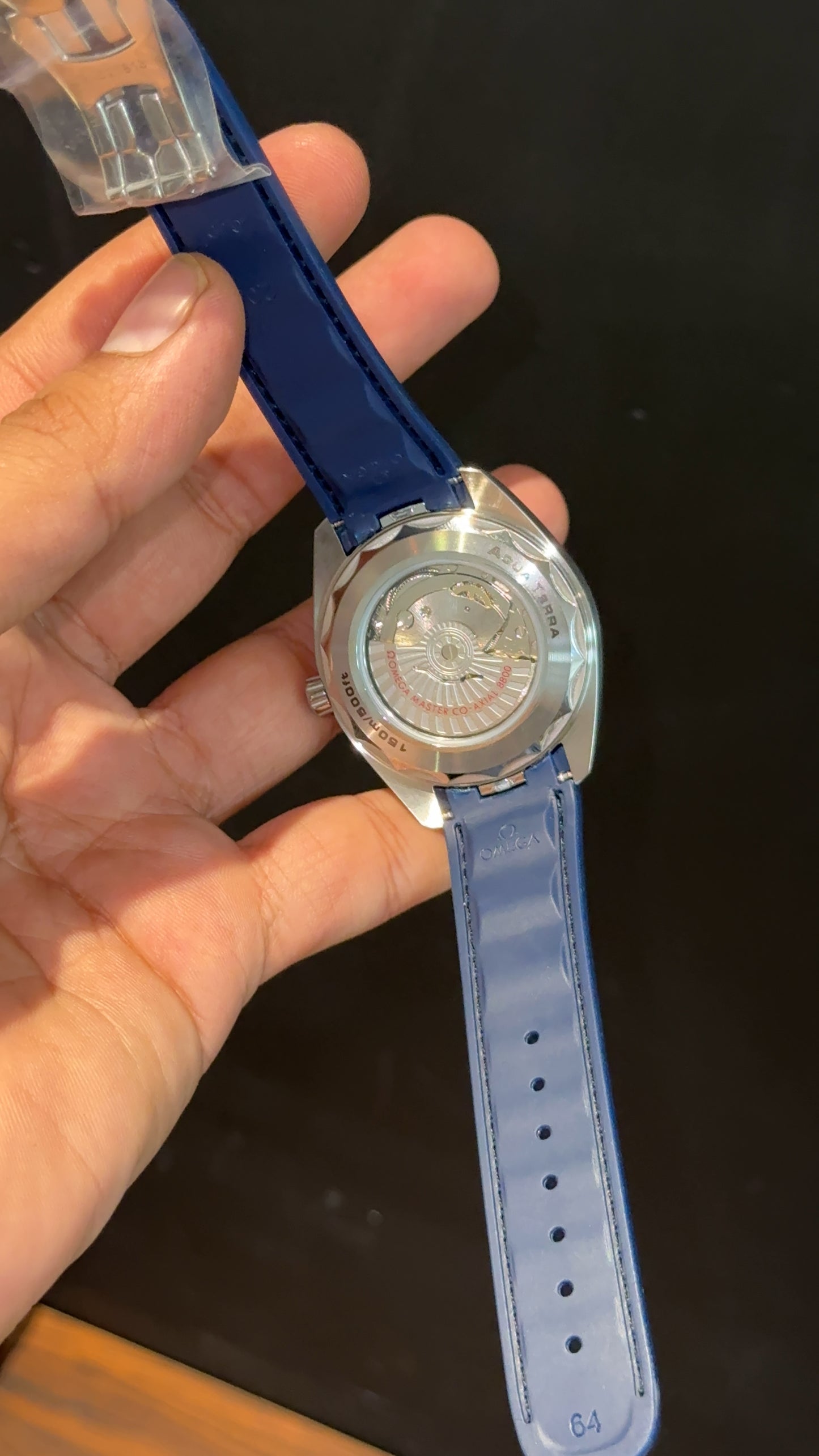Omega Seamaster | Navy Blue Strap | Grey Texture Dial - twentyfour