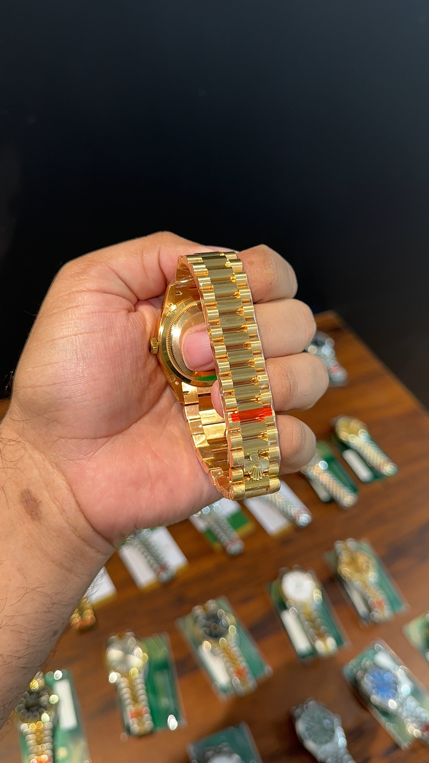 Premium Daydate | 36mm | Gold Chain | Gold Diamond Dial