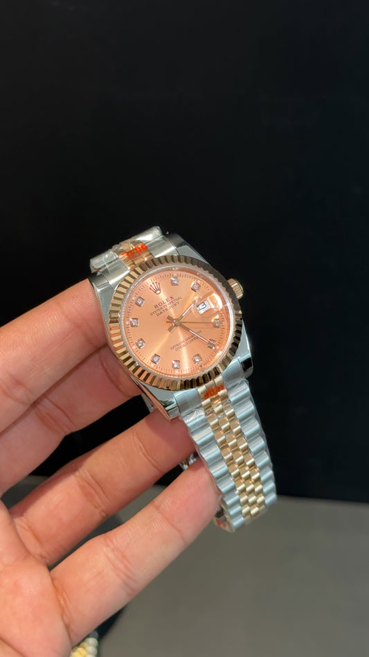 DateJust | 36mm |Rose Two Tone | Peach Diamond Dial