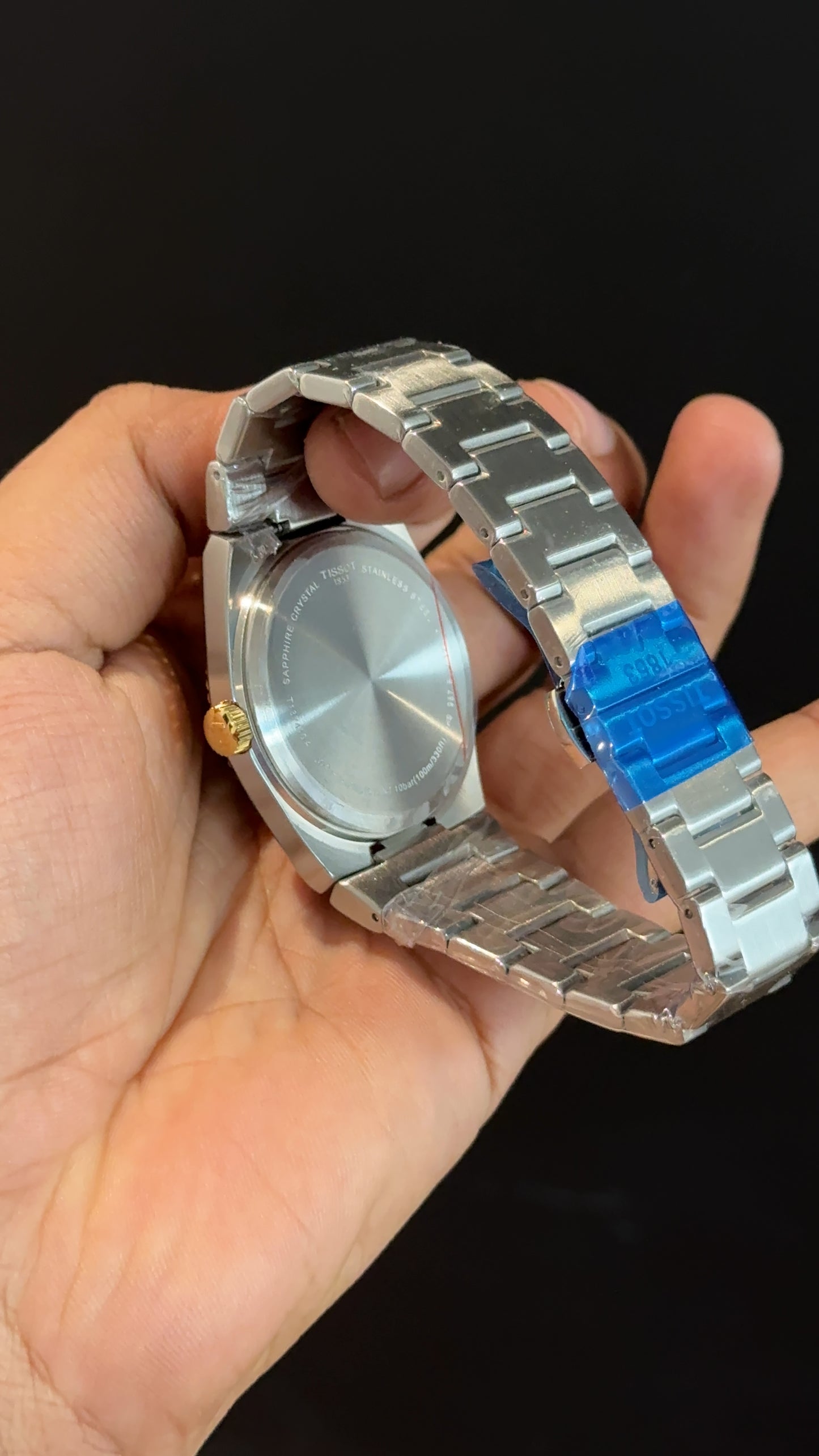 Tissot Prx | Silver Chain | Gold Bezel | Green Plain Dial