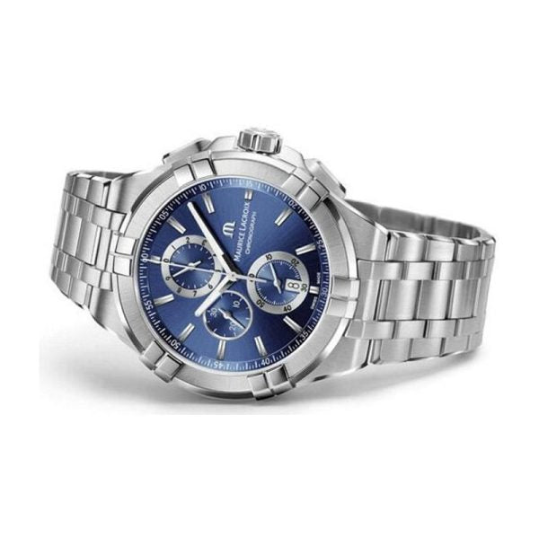 Maurice Lacroix Men’s Quartz Swiss Made Blue Dial 44mm Watch AI1018-SS002-430-1
