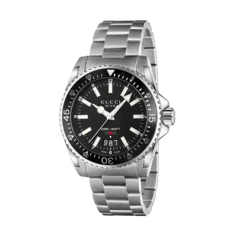 Gucci Men’s | Quartz Stainless Steel Black Dial 40mm YA136301