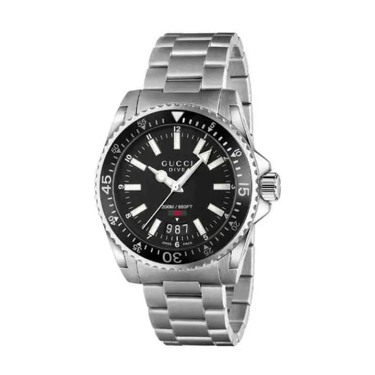 Gucci Men’s | Quartz Stainless Steel Black Dial 40mm YA136301