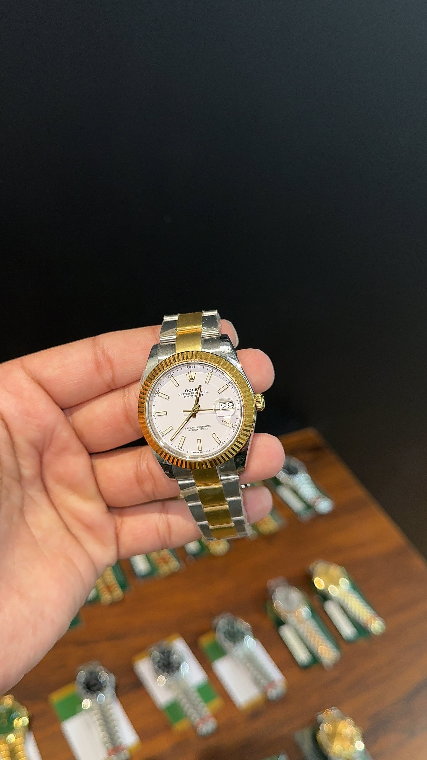Premium Datejust | 40mm | Gold Two Tone Oyester | White Dial