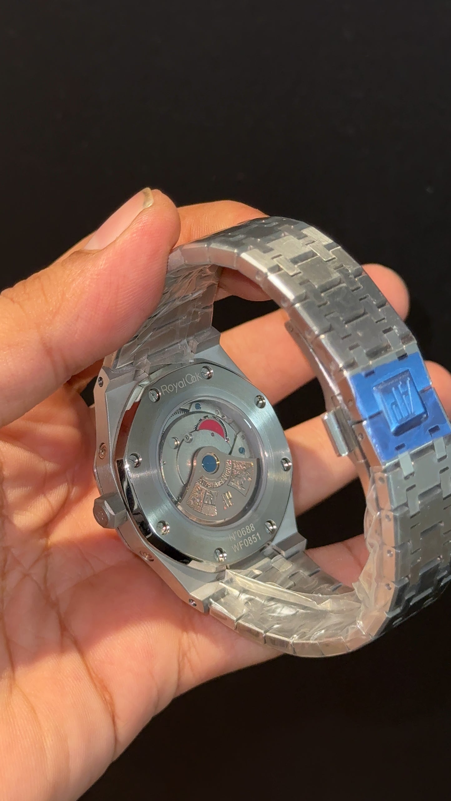 AP Auto | Silver Chain | Chrono | Calendar Edition | Blue Box Dial