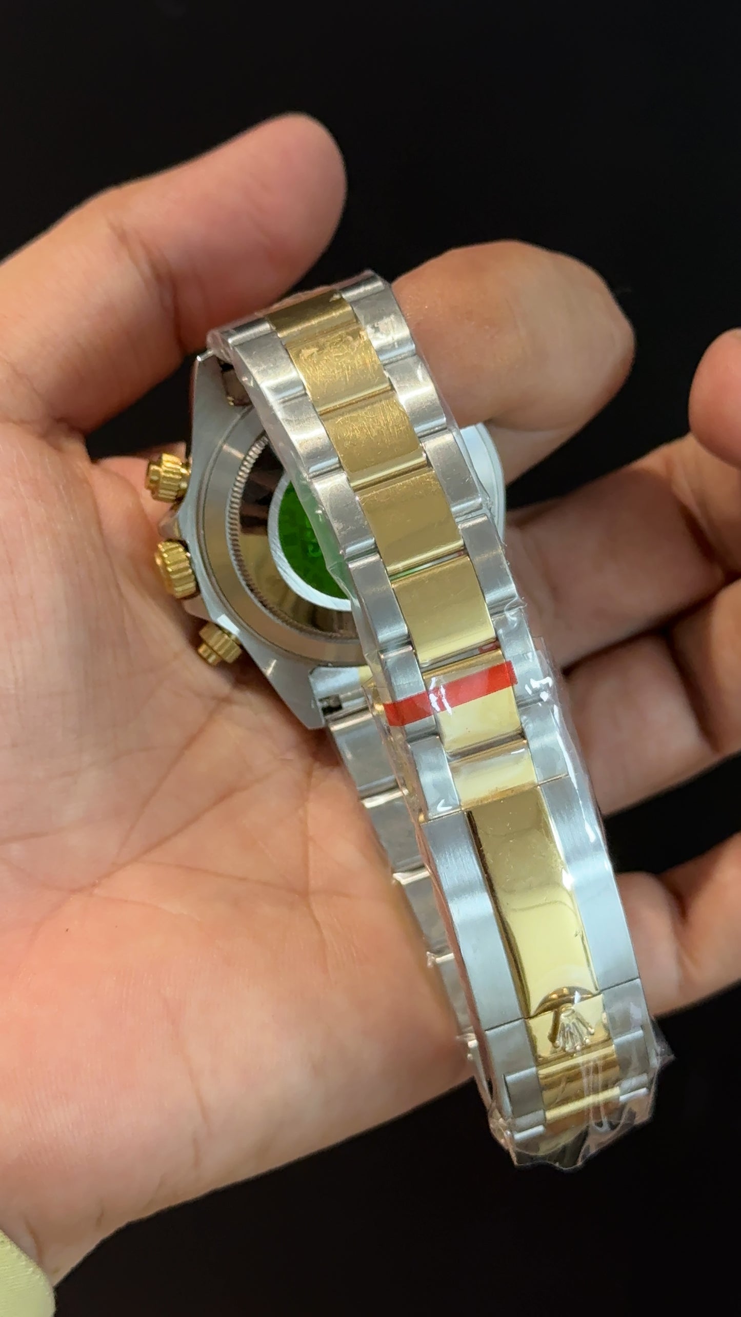 Daytona | Gold Two Tone | Chrono | Black Diamond Dial