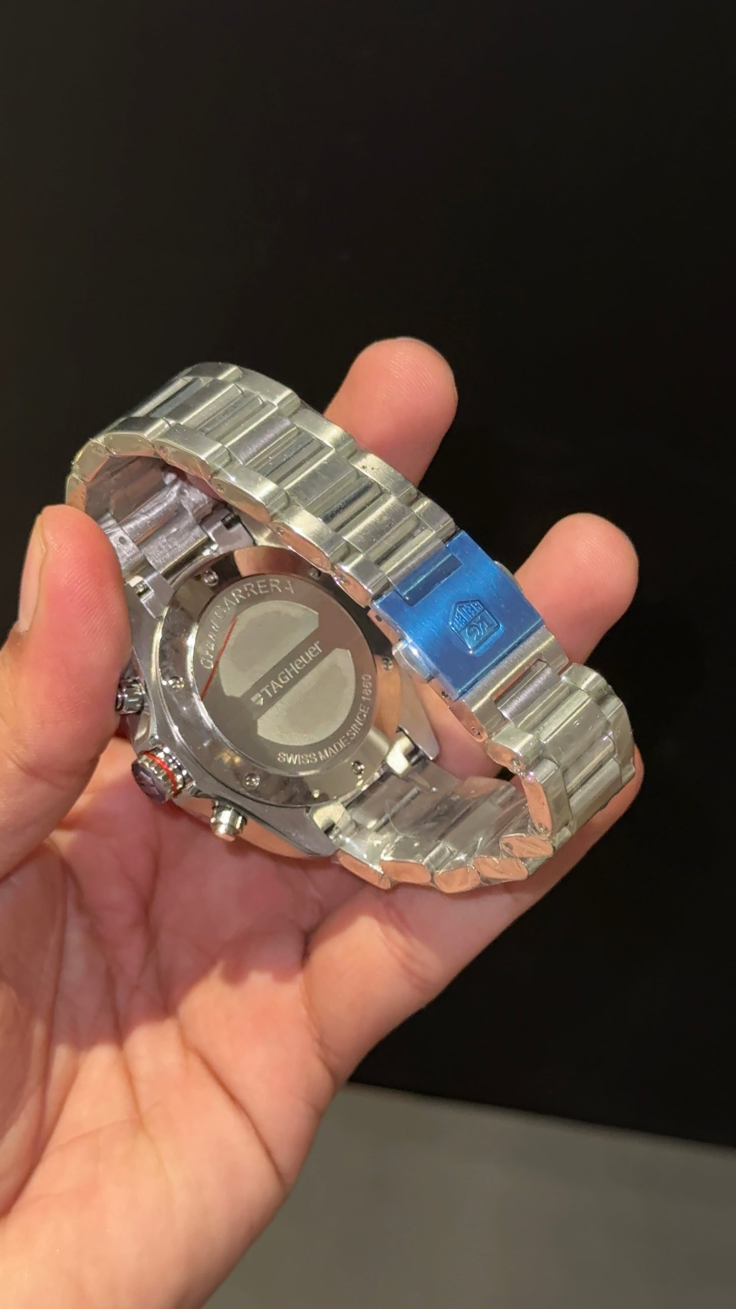 Tag Calibre 17 | Silver Chain | Blue Dial