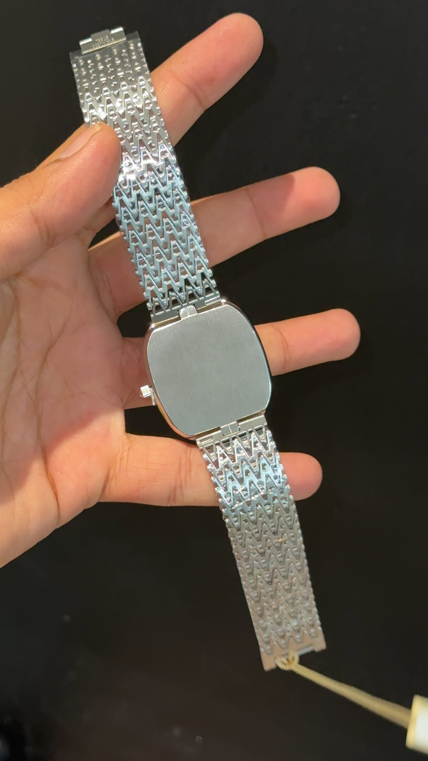 Pp Ellipse | Silver Mesh Chain | Blue Ebony Dial