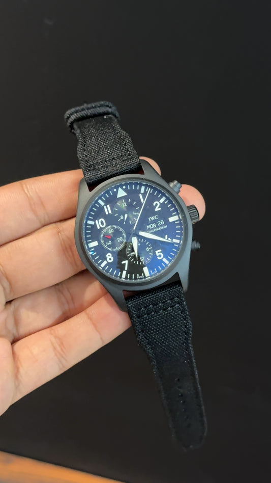 IWC | Black Fabric Strap | Black Case | Chrono | Black Dial