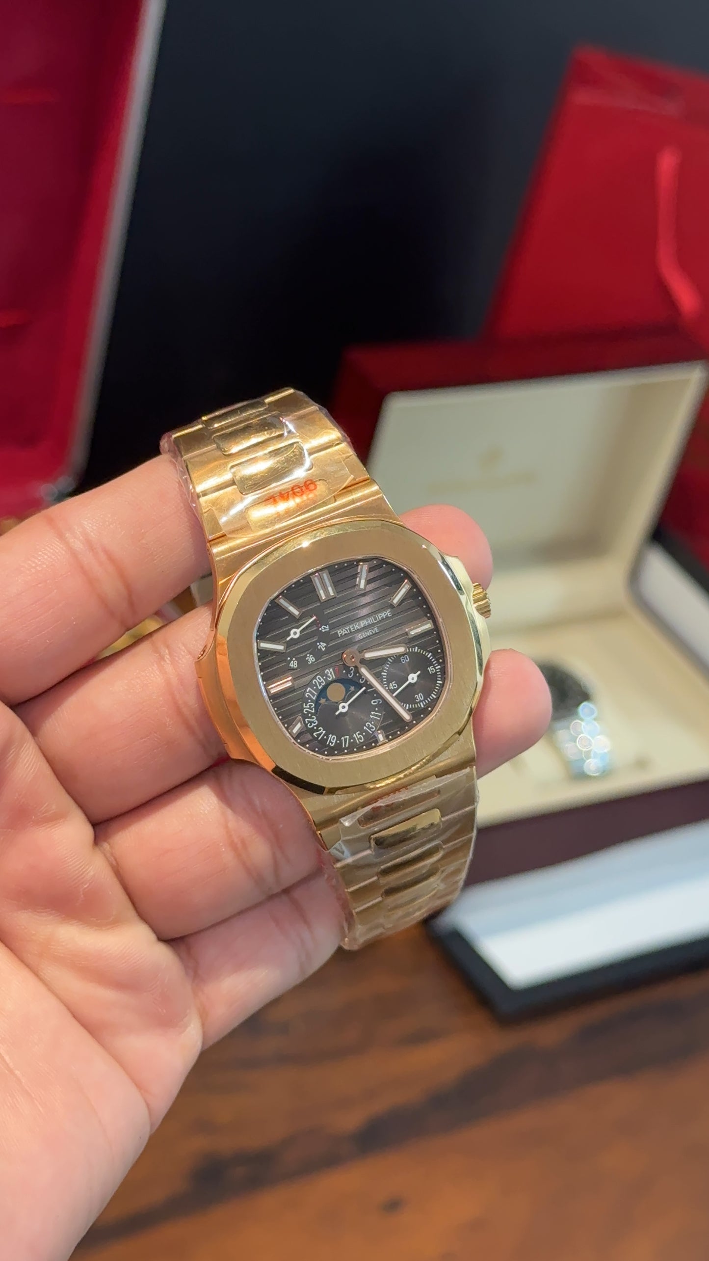 Premium Patek | Gold Chain | Chrono | Grey Dial