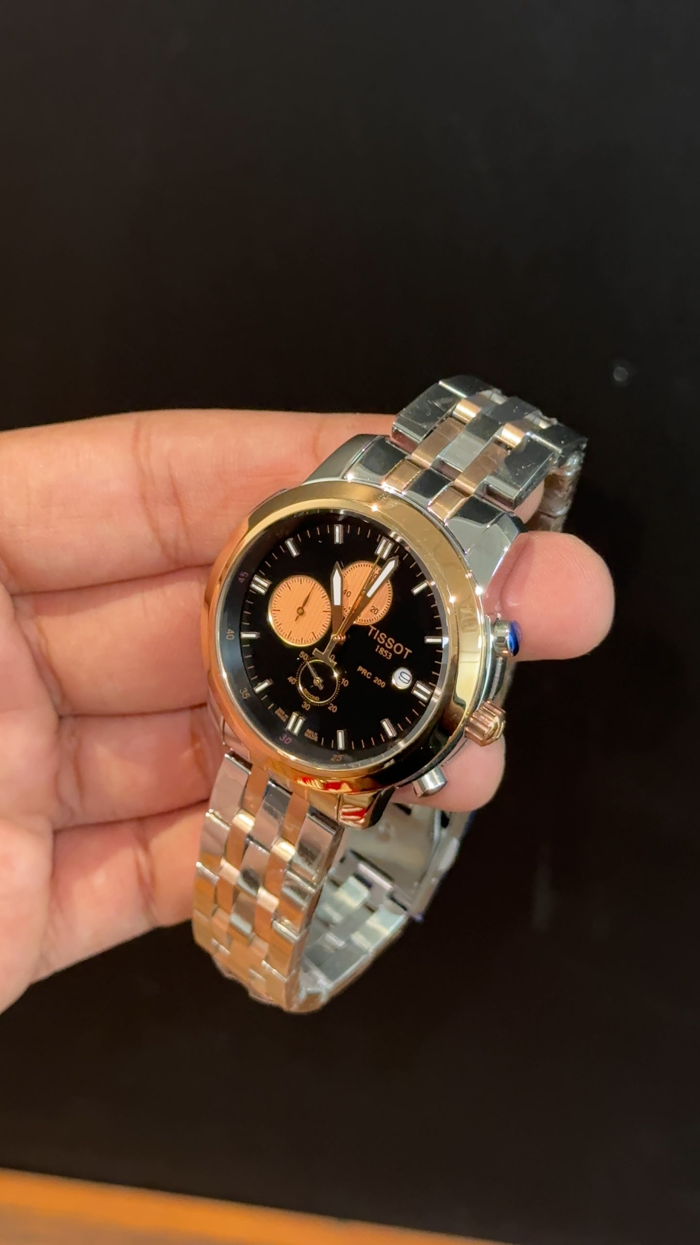 Tissot | Rose Two Tone | Rose Chrono | Black Dial