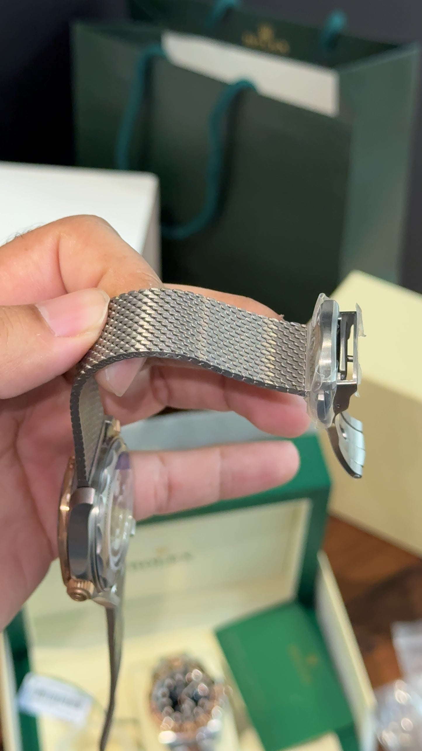 Premium Omega | James Bond | Silver Chain | Green Dial