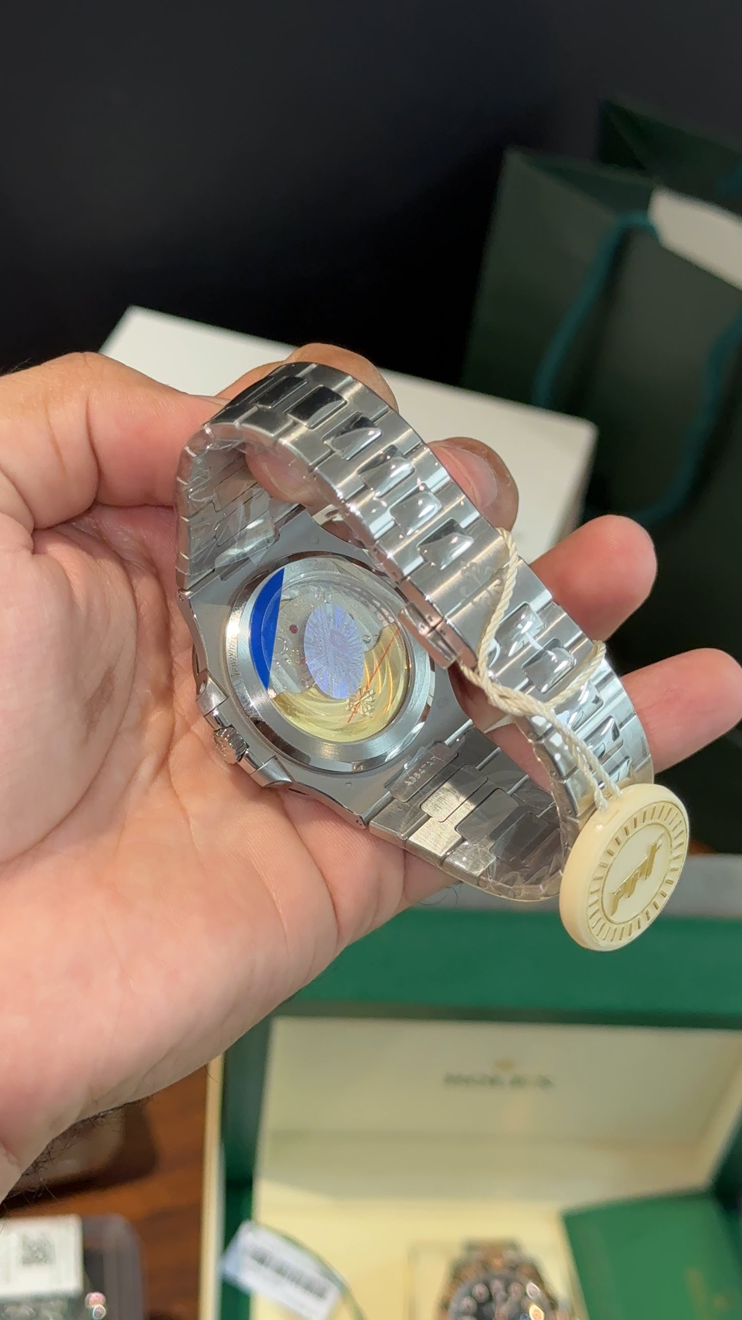 Premium Patek | Auto | Silver Chain | Blue Dial