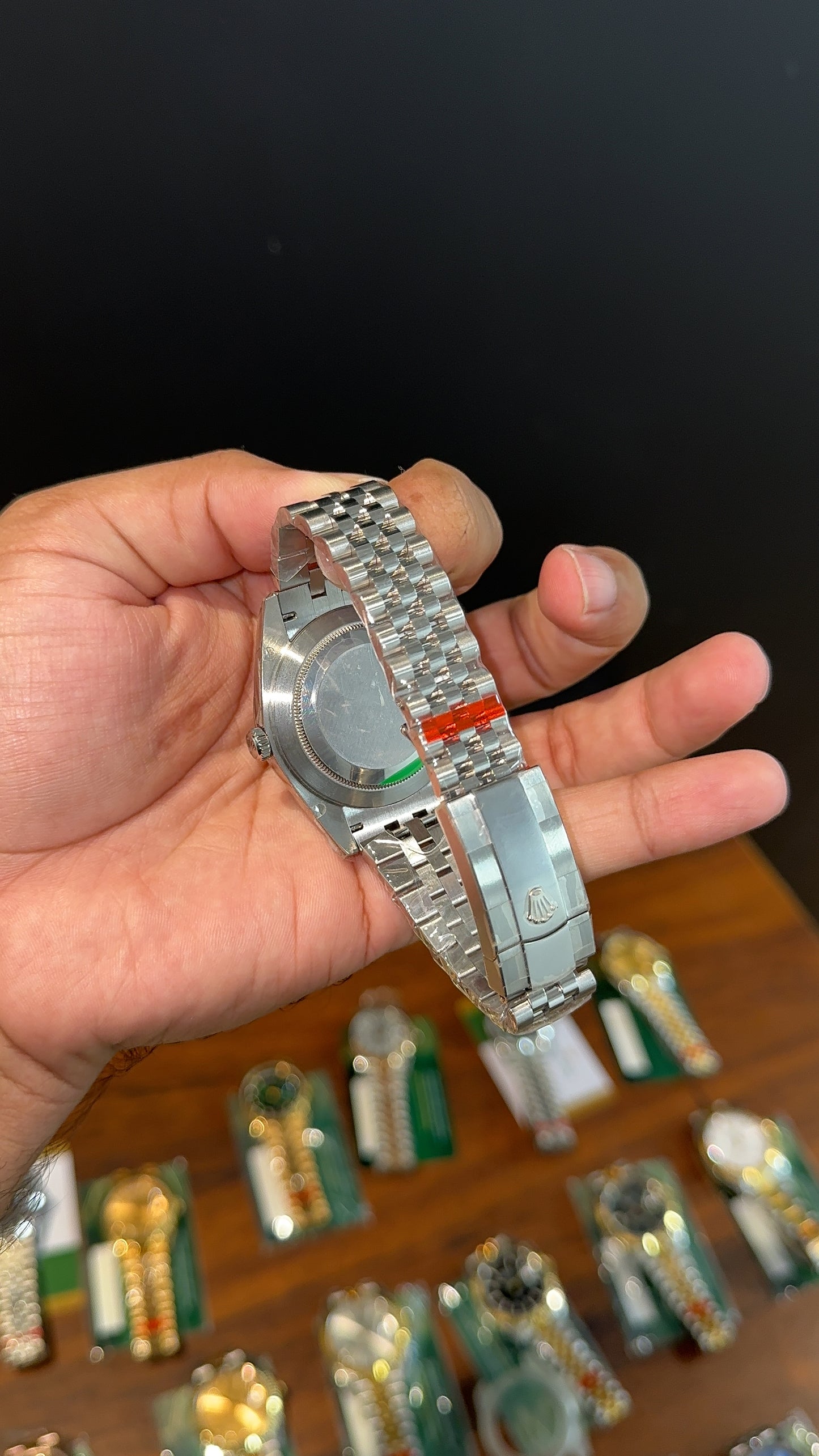 Premium Datejust | 40mm | Silver Chain | Blue Textured Dial